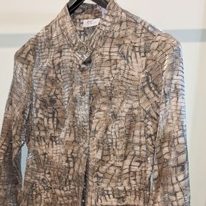 CHICO'S SNAKE PRINT JACKET